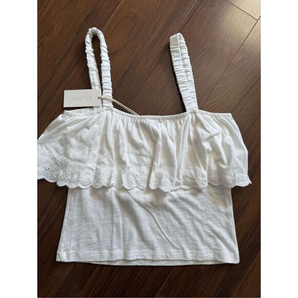 Z Supply XS Eyelet ruffle tank top - Picture 3 of 3